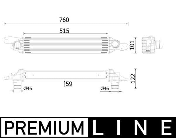 Intercooler, compresor MAHLE BEHR *** PREMIUM LINE *** CI 612 000P