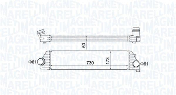 Intercooler, compresor MAGNETI MARELLI 351319205410