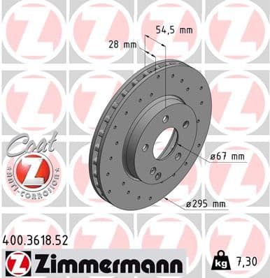 Disc frana ZIMMERMANN SPORT Z 400.3618.52