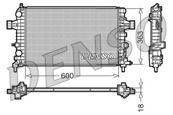 Radiator, racire motor DENSO DRM20103
