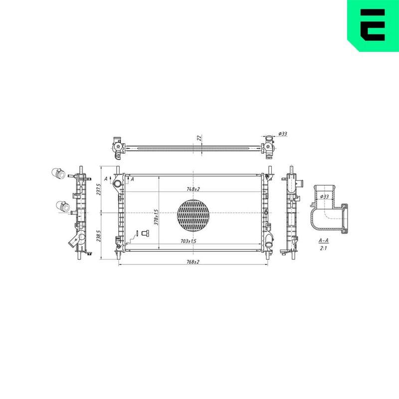 Radiator, racire motor ERA 673136