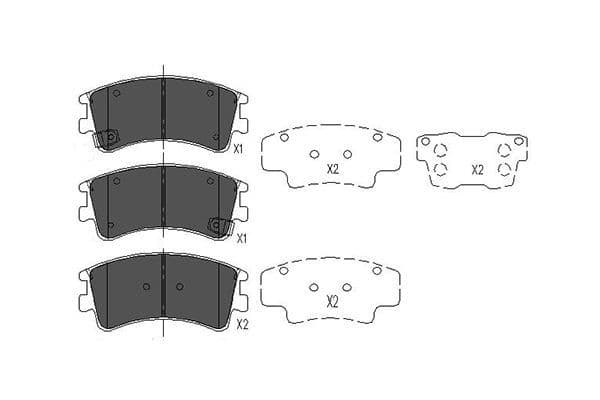 set placute frana,frana disc KAVO PARTS KBP-4512
