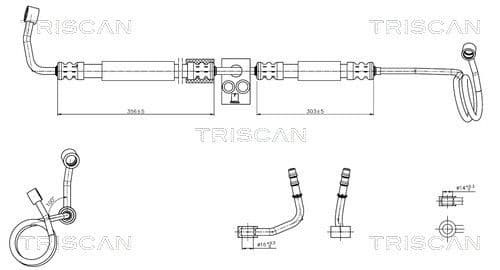 Furtun hidraulic, sistem de directie TRISCAN 8516 29086