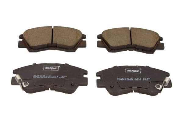 set placute frana,frana disc MAXGEAR 19-2938