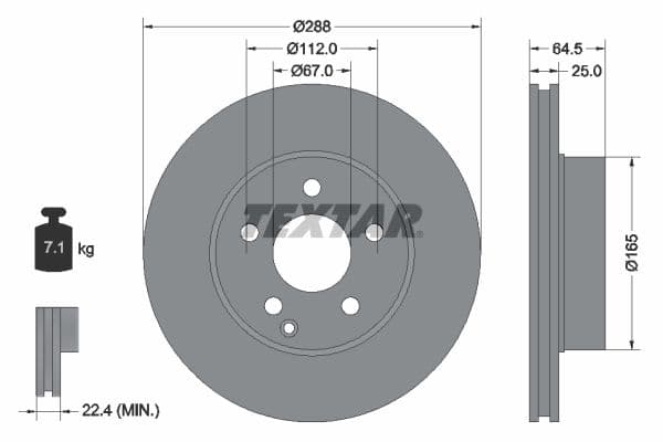 Disc frana TEXTAR PRO 92159603