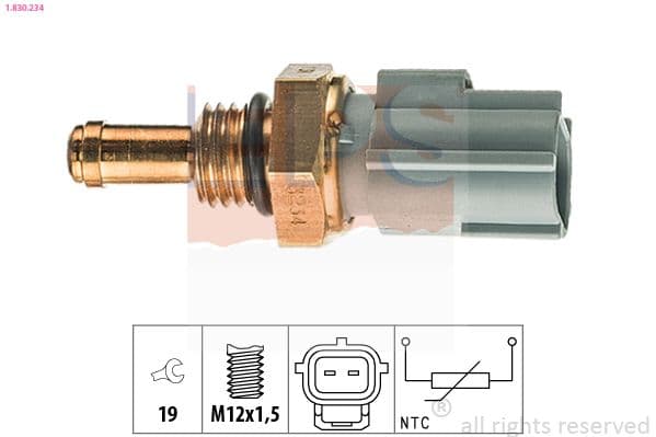 senzor,temperatura lichid de racire EPS Made in Italy - OE Equivalent 1.830.234