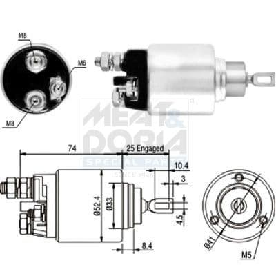 Solenoid, electromotor MEAT & DORIA 46129