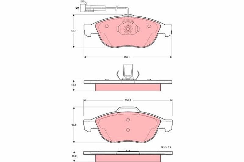 set placute frana,frana disc TRW GDB1337