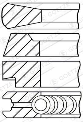 Set segmenti piston GOETZE ENGINE 08-174600-10