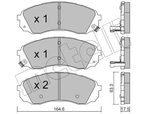 set placute frana,frana disc METELLI 22-0785-0