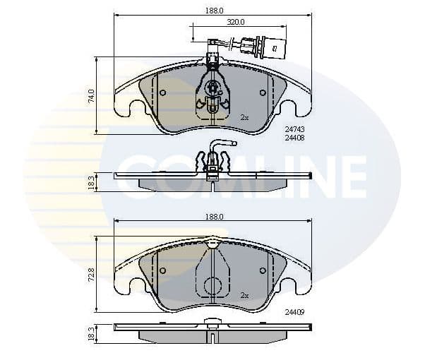 set placute frana,frana disc COMLINE CBP21789