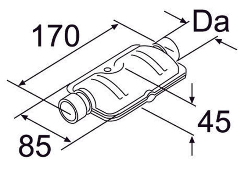 incalzitor independent autovehicul WEBASTO Exhaust silencer D22, stainless steel 1320895A
