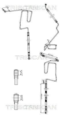 Furtun hidraulic, sistem de directie TRISCAN 8516 29050