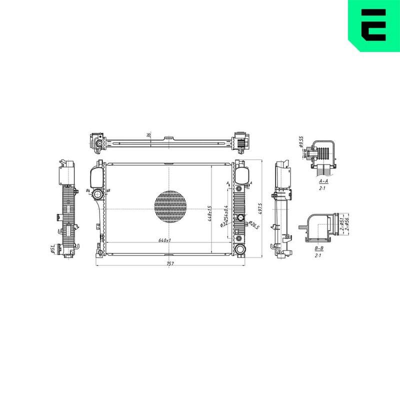 Radiator, racire motor ERA 673107