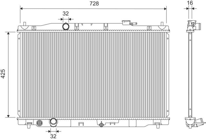 Radiator, racire motor VALEO 701443