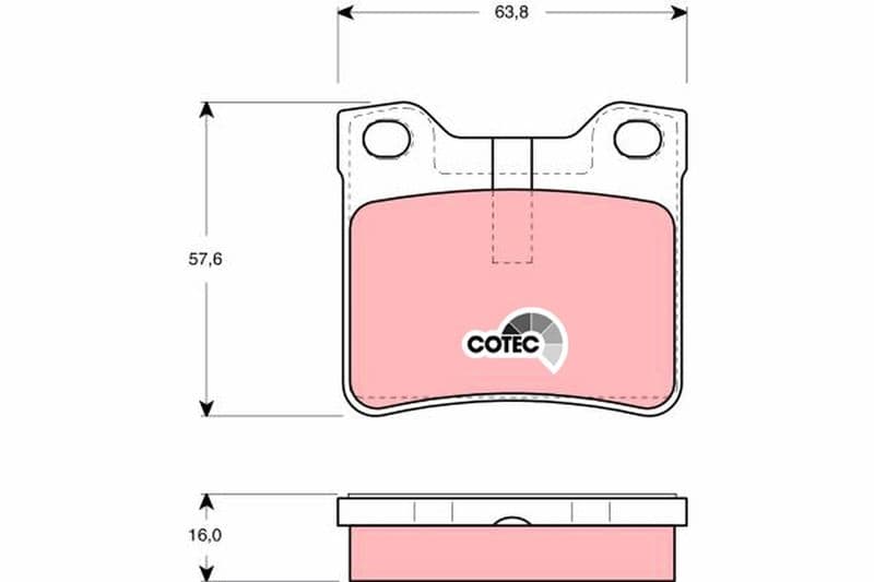 set placute frana,frana disc TRW COTEC GDB1432
