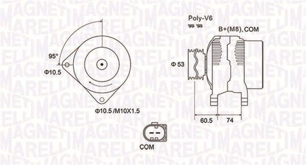 Generator / Alternator MAGNETI MARELLI 063731905010