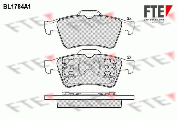 set placute frana,frana disc FTE 9010354
