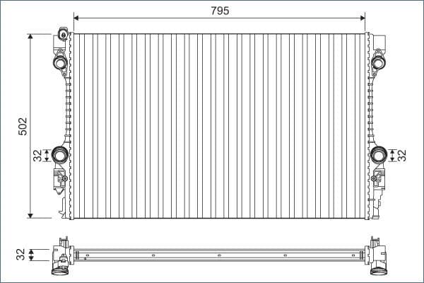 Radiator, racire motor VALEO 701126