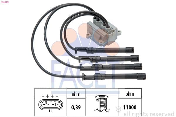 bobina de inductie FACET OE Equivalent 9.6319