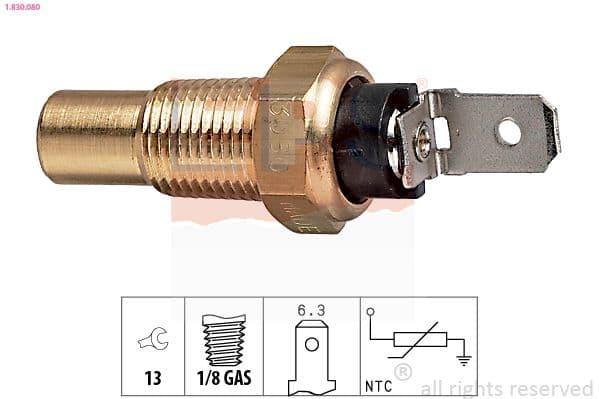 senzor,temperatura lichid de racire EPS Made in Italy - OE Equivalent 1.830.080