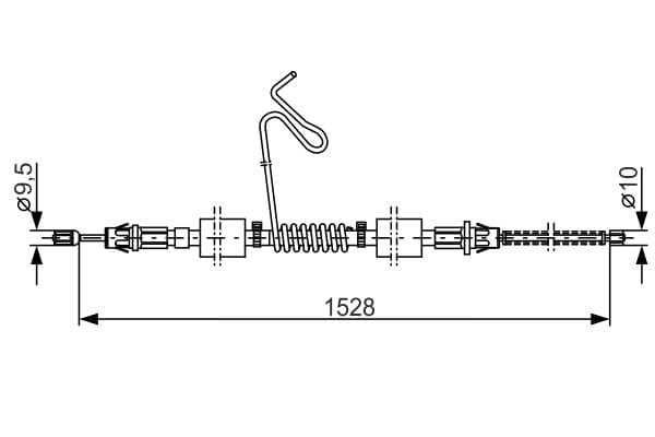 Cablu, frana de parcare BOSCH 1 987 477 178