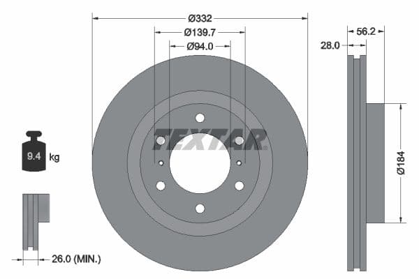 Disc frana TEXTAR PRO 92167203