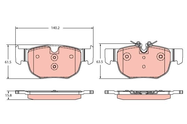 set placute frana,frana disc TRW GDB2374