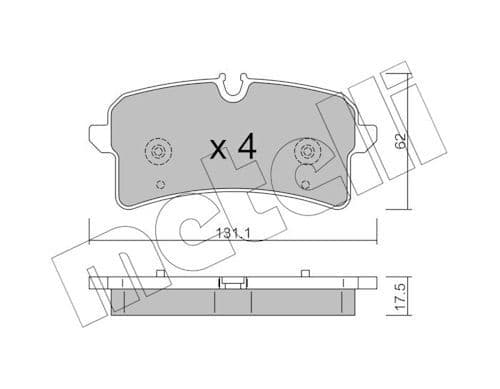 set placute frana,frana disc METELLI 22-1261-0
