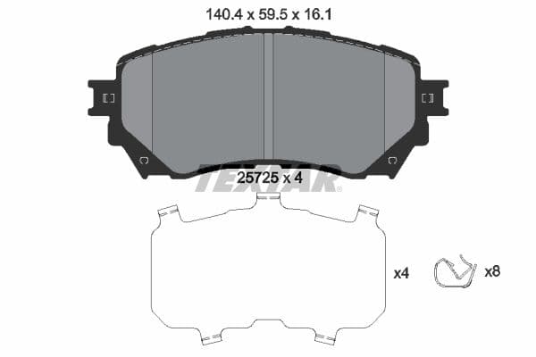 set placute frana,frana disc TEXTAR 2572501