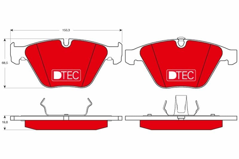 set placute frana,frana disc TRW DTEC COTEC GDB1498DTE