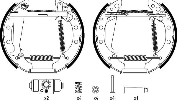 Set saboti frana TEXTAR Shoe Kit Pro 84044710