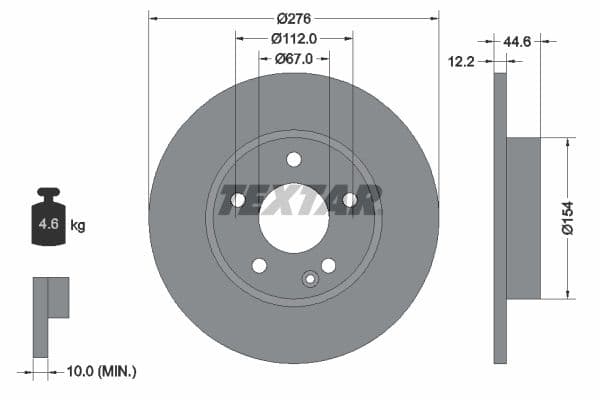 Disc frana TEXTAR PRO 92131803