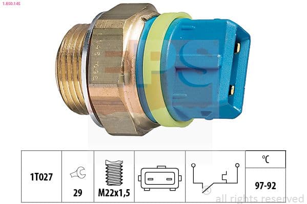 Comutator temperatura, ventilator radiator EPS Made in Italy - OE Equivalent 1.850.145