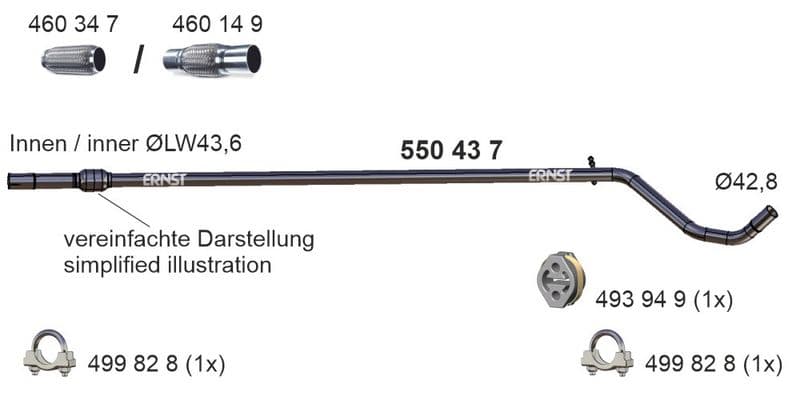 Racord evacuare ERNST 550437
