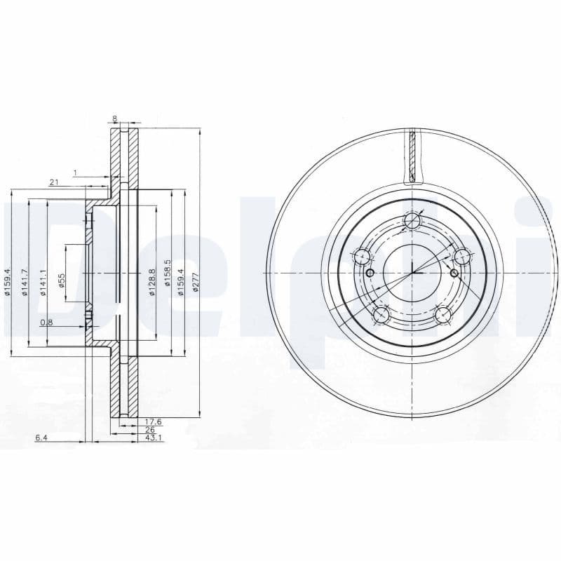 Disc frana DELPHI BG3913