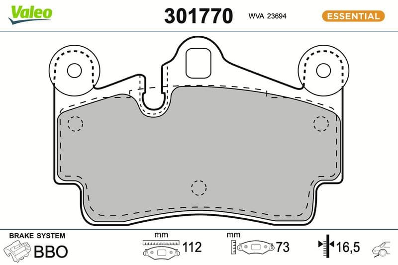 set placute frana,frana disc VALEO FIRST 301770