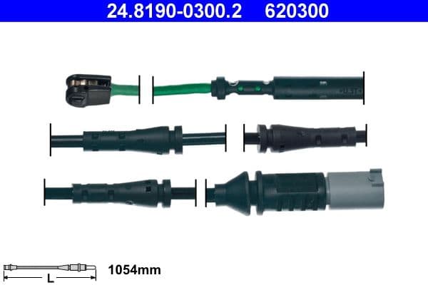senzor de avertizare,uzura placute de frana ATE 24.8190-0300.2