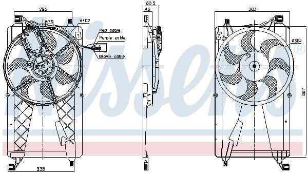 Ventilator, radiator NISSENS 85771