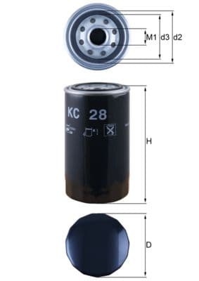 filtru combustibil MAHLE KC 28