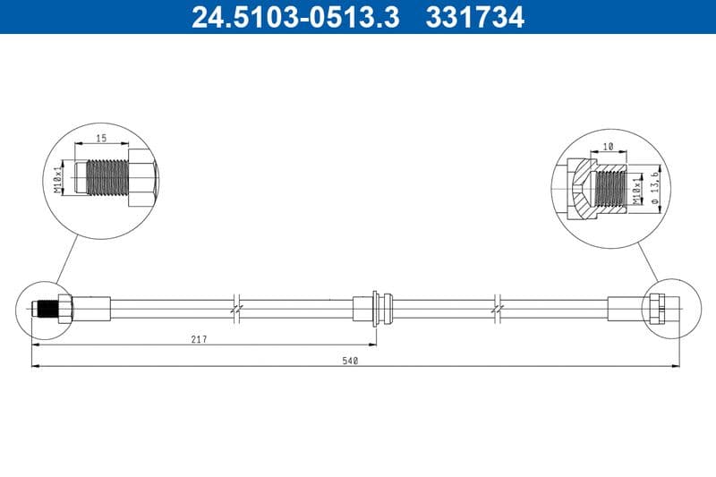 Furtun frana ATE 24.5103-0513.3