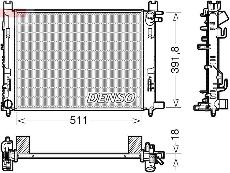 Radiator, racire motor DENSO DRM37002