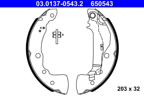 Set saboti frana ATE 03.0137-0543.2