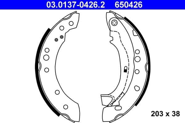 Set saboti frana ATE 03.0137-0426.2