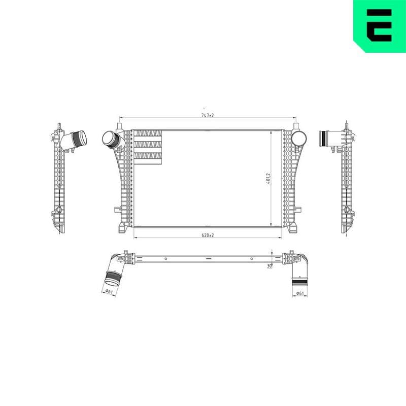 Intercooler, compresor ERA 672027