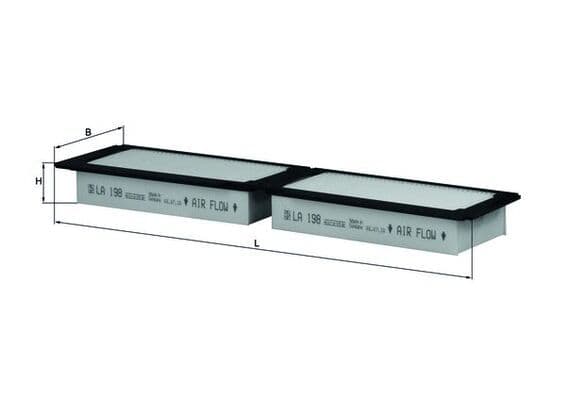 Filtru, aer habitaclu MAHLE LA 198