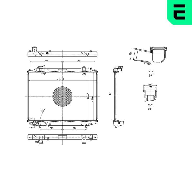 Radiator, racire motor ERA 673099