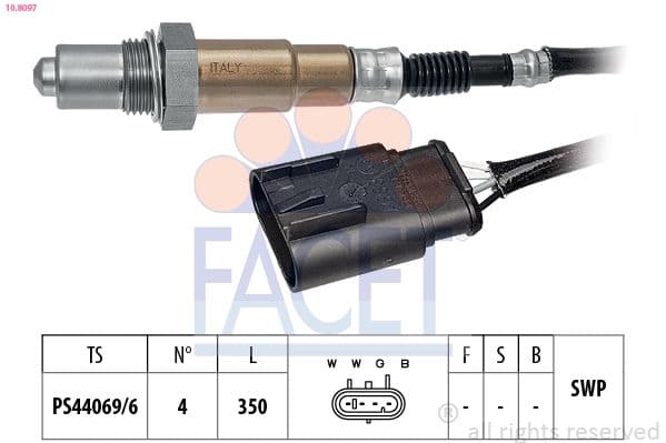 Sonda Lambda FACET Made in Italy - OE Equivalent 10.8097
