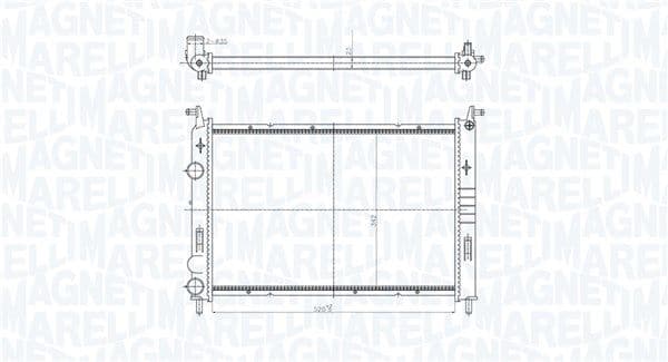 Radiator, racire motor MAGNETI MARELLI 350213196400