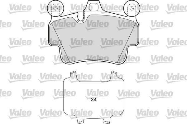 set placute frana,frana disc VALEO 601672